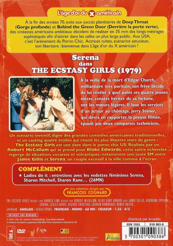 The Ecstasy Girls /   (Robert McCallum, Wild Side) [1979 ., Feature Classic, DVD9]