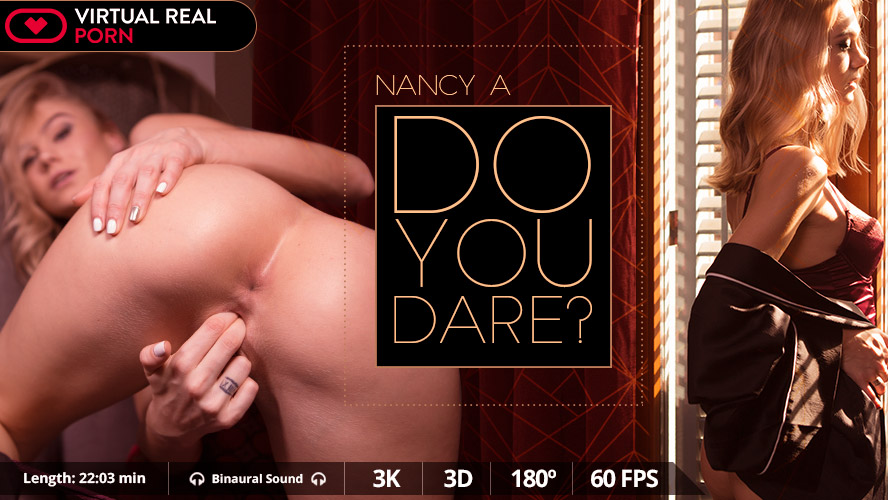 [VirtualRealPorn.com] Nancy A (Do You Dare?) [2017 ., Teen, Solo, Squirting, Ukrainian girl, Fingering, Glamour, Natural Tits, Virtual Reality, VR] [SideBySide, 1600p] [Oculus Rift / Vive]
