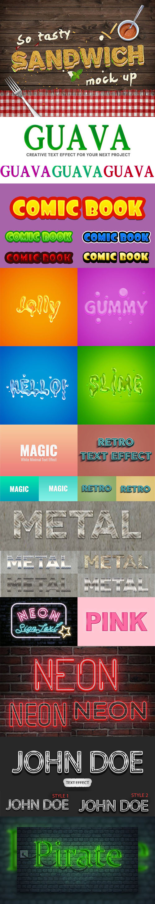 12 Exclusive Text Effects for Photoshop [ASL/PSD]