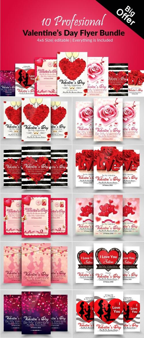 10 Valentines Day Flyer Bundle - 2173339