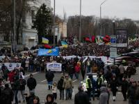 Любители Саакашвили начали марш «За будущее», колонна движется к Европейской площади