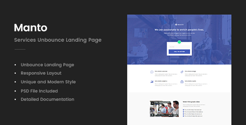 ThemeForest - Manto - Services Unbounce Landing Page (Update: 24 November 17) - 20775949
