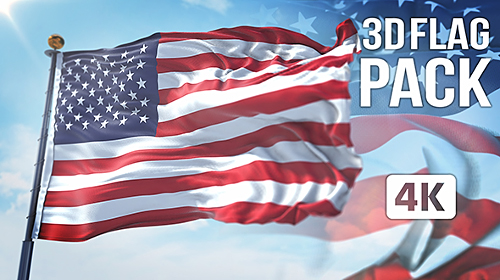 3D Flag Collection - Project for After Effects (Videohive)