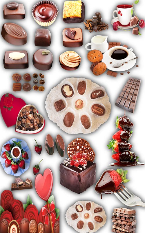 Фотошоп Png клипарты - Шоколадные изделия