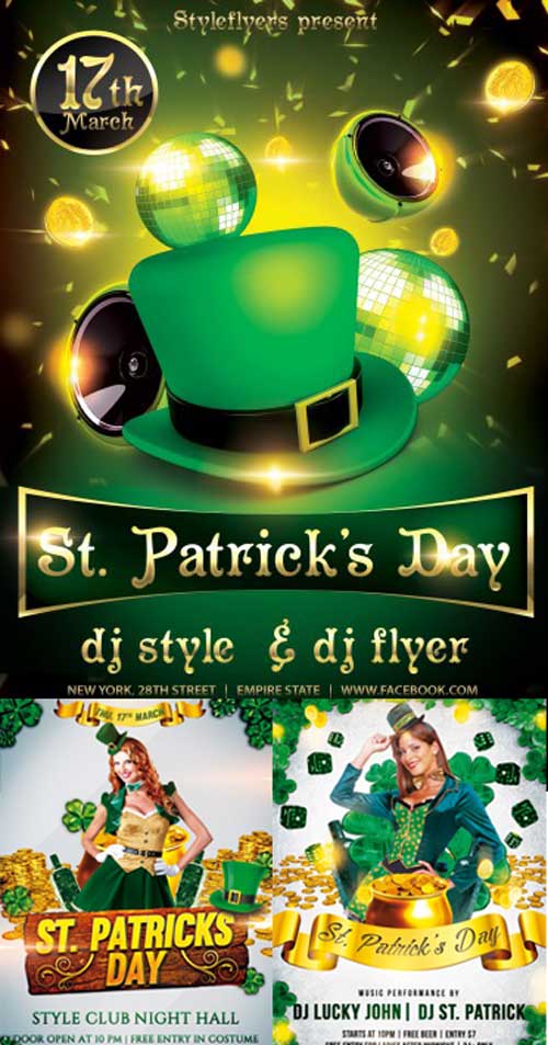St. Patrick’s Day 3in1 V3 PSD Flyer Template