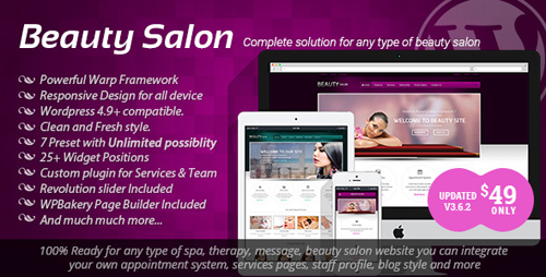 ThemeForest - Beauty Salon v3.6.2 - Responsive Wordpress Template - 2948075