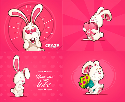    -  / Rabbit in Love - Vector