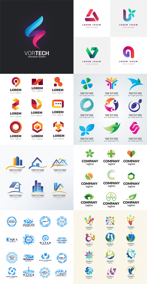 Collection of 66 Logos Templates Vector