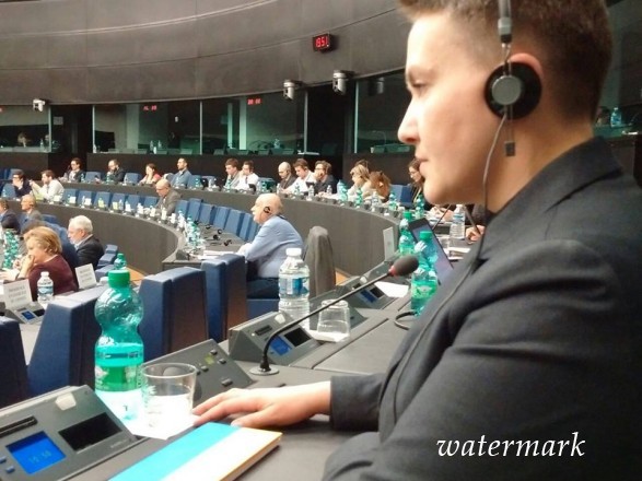 Савченко опубликовала фото, на которых она находится в Европарламенте