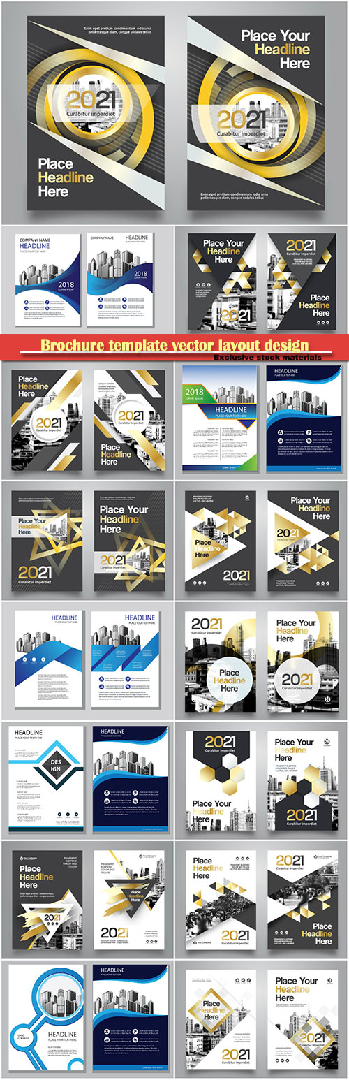 Brochure template vector layout design, corporate business annual report, magazine, flyer 