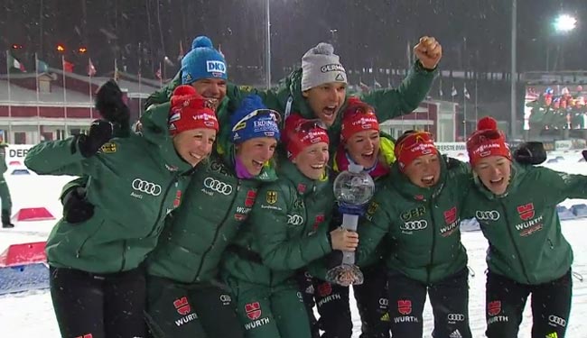 Женская сборная Германии по биатлону завоевала Кубок наций; украинки - шестые