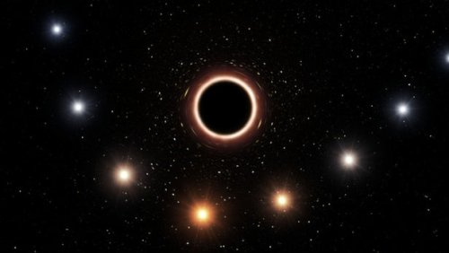 Черная дыра и звезда