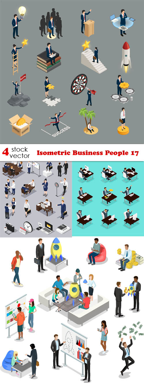 Vectors - Isometric Business People 17