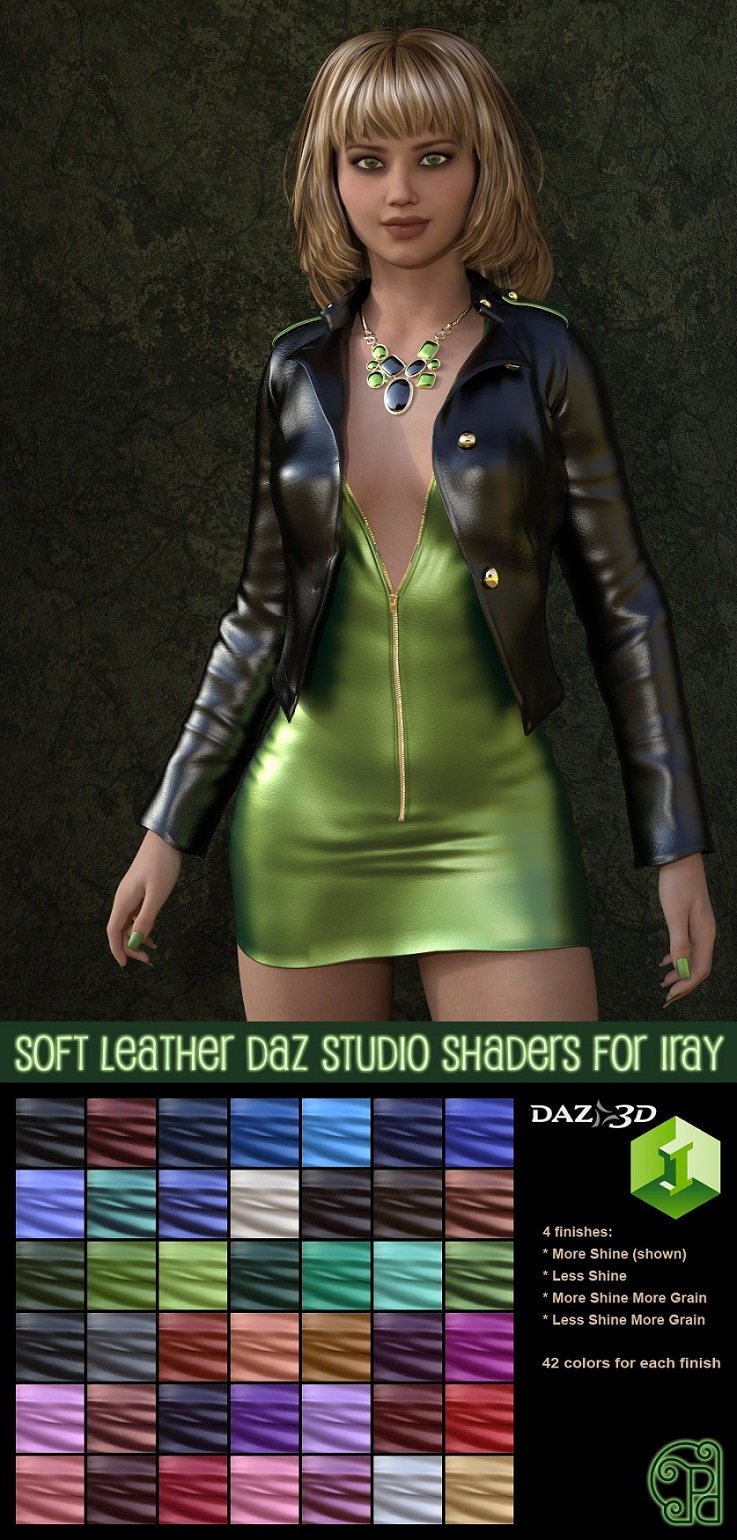 Pd-Soft Leather Daz Studio Shaders for Iray