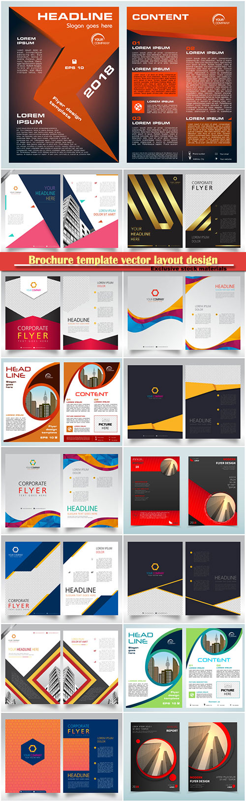 Brochure template vector layout design, corporate business annual report, magazine, flyer mockup # 113