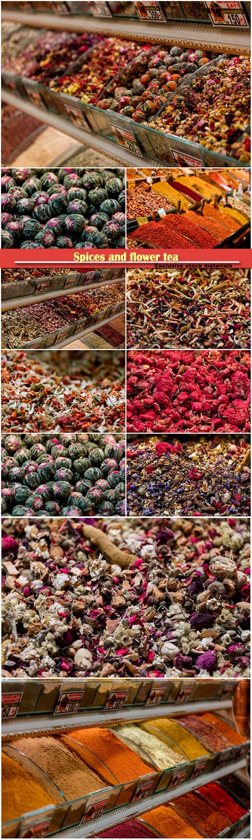 Spices and flower tea in the Turkish Bazaar