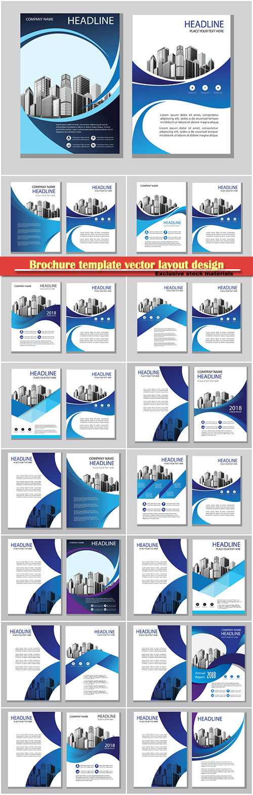 Brochure template vector layout design, corporate business annual report, magazine, flyer mockup # 141